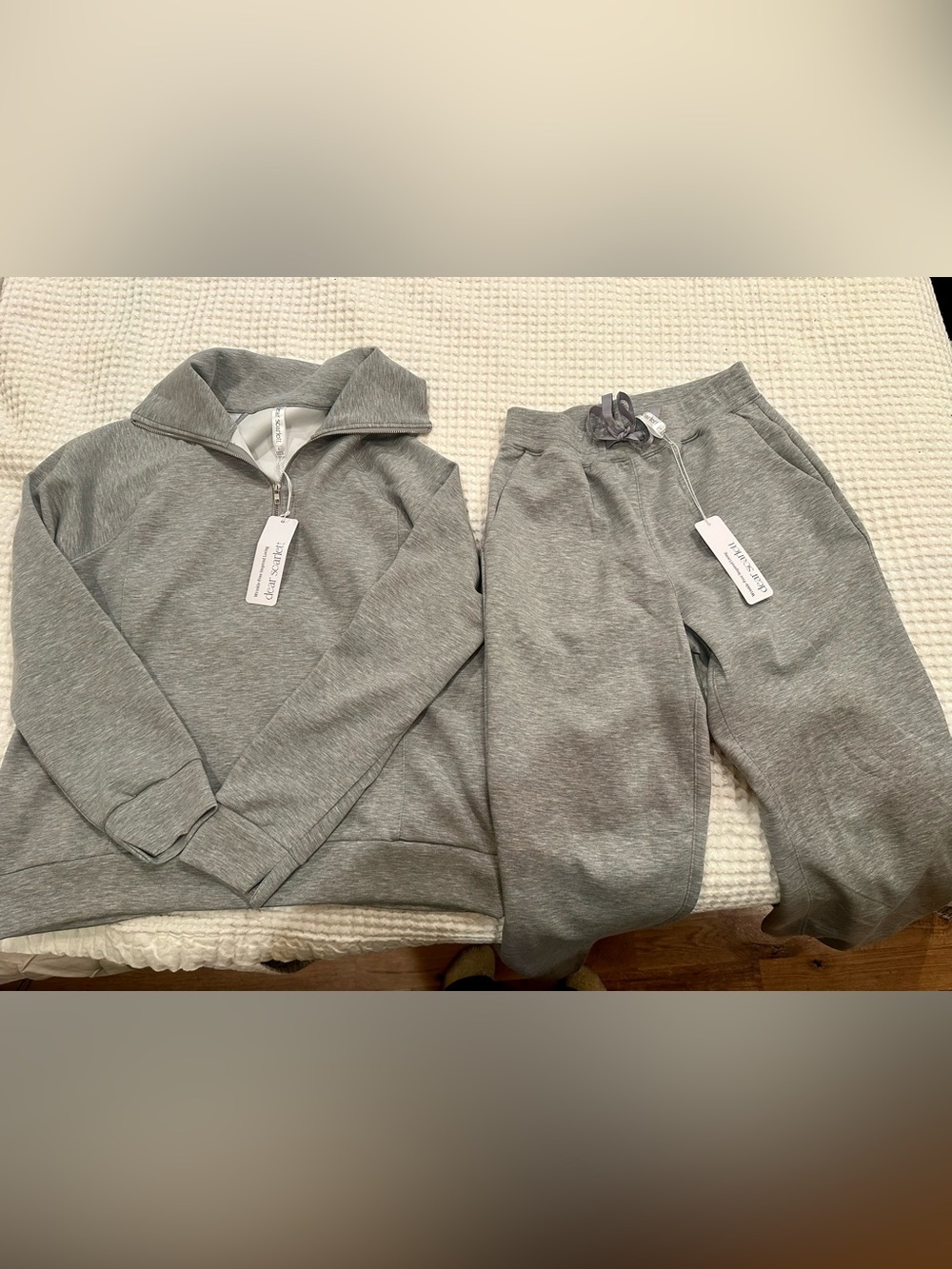 Dear Scarlett Gray Matching Set Sz Lrg  NWT